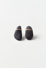【一点もの】River Stone Round Pierced Earrings (Pair)
