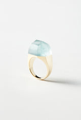 【一点もの】Aquamarine Rock Ring / Crystal