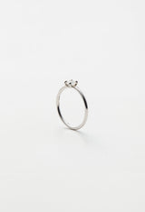 Engagement Ring, Pt900, Diamond Round Brilliant Cut