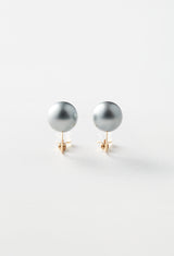 Gray South Sea Keshi Pearl Earrings（Pair)