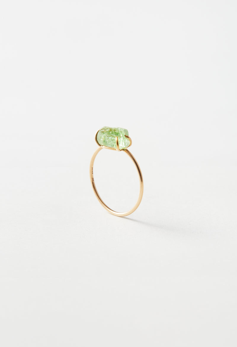 Green  Grossular Gem Ring