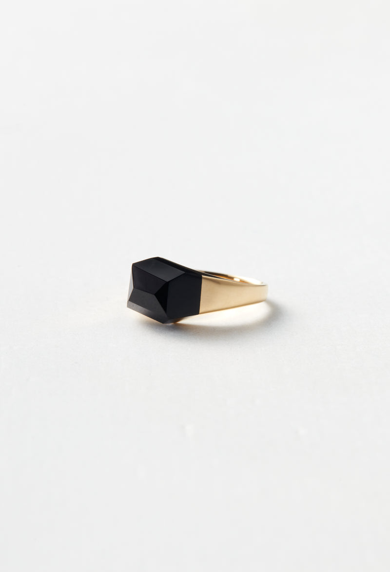 Onyx mini Rock Ring /Crystal