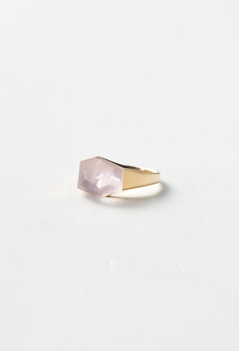 Rose Quartz mini Rock Ring /Crystal