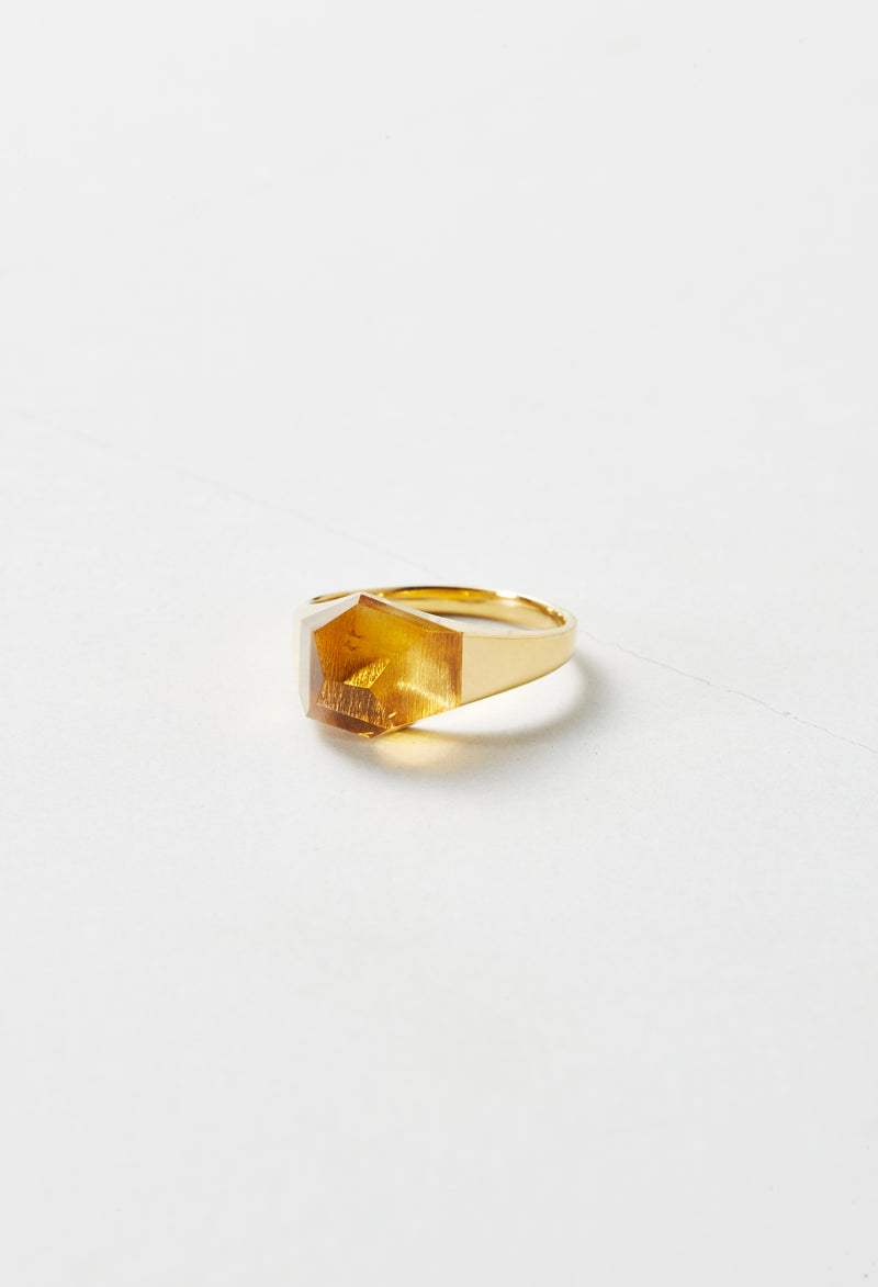 Citrine Mini Rock Ring /Crystal