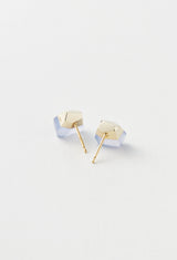 Blue Chalcedony Rock Pierced Earrings /Crystal（Pair）