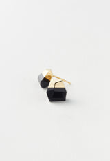 Onyx Rock Pierced Earrings /Crystal（Pair)