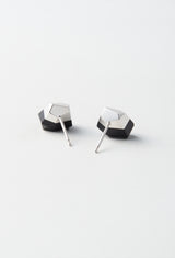 Onyx Rock Pierced Earrings /Crystal（Pair)