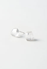 Milky Quartz Rock Pierced Earrings /Crystal（Pair)
