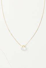Milky Quartz Rock Necklace /Crystal sizeS