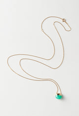 Chrysoprase Rock Necklace /Horizontal Round sizeS