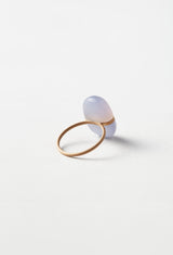 Blue Chalcedony Round Ring