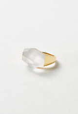 Milky Quartz Rock Ring /Crystal