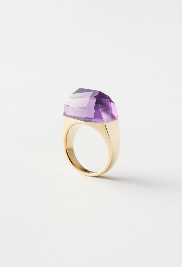 Amethyst Rock Ring /Crystal