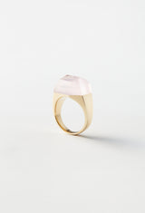 Rose Quartz Rock Ring  /Crystal