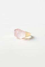 Rose Quartz Rock Ring  /Crystal